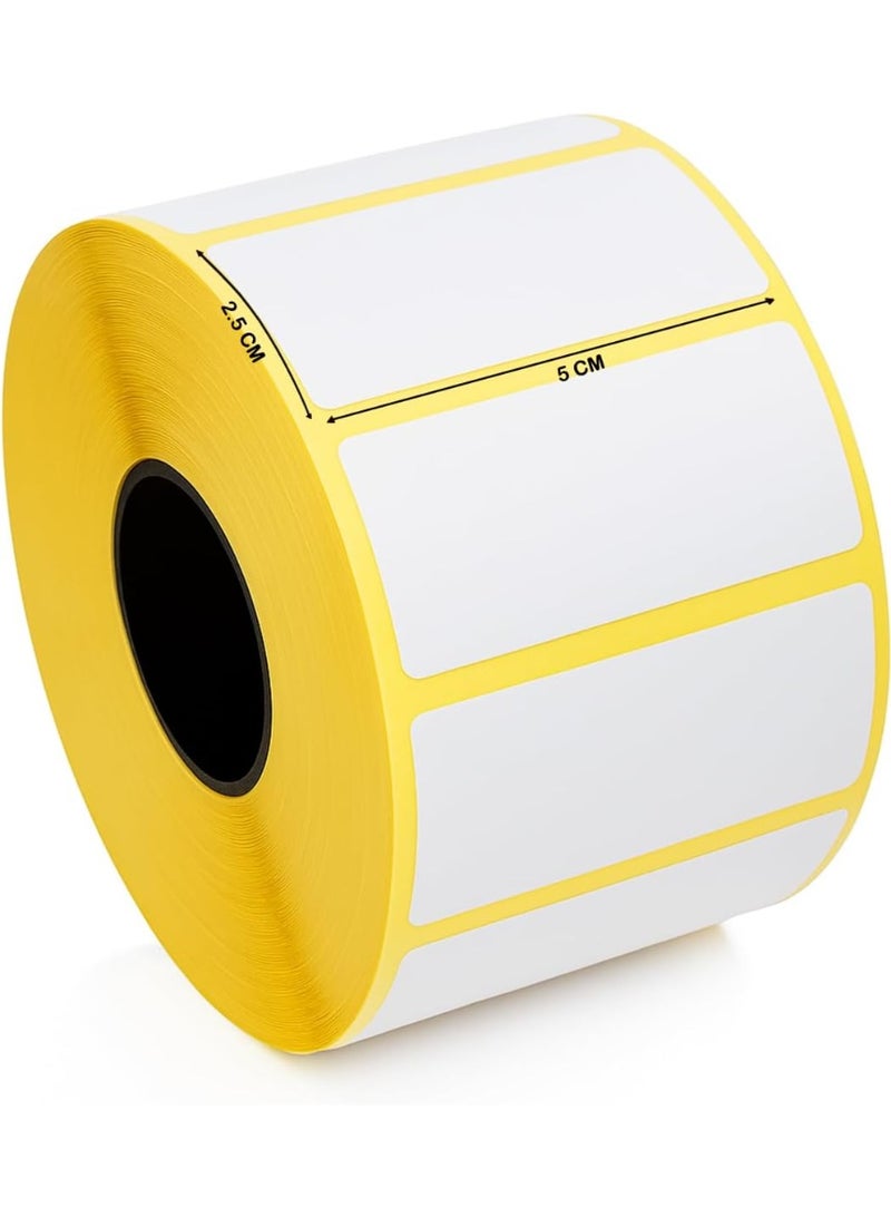 Barcode Label Rolls - Adhesive Labels For Barcode Printers, Set Of 4 Roll Size 2.5 CM X 5 CM, Each Roll Contains 1300 Labels, Easy Peel & Labeling Stickers - Image 3